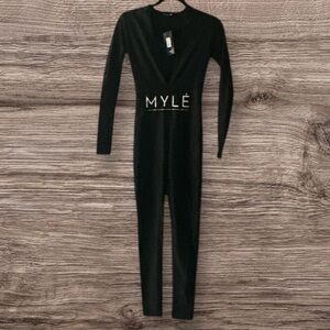 Fashion Nova MYLE black spandex jumpsuit Size S